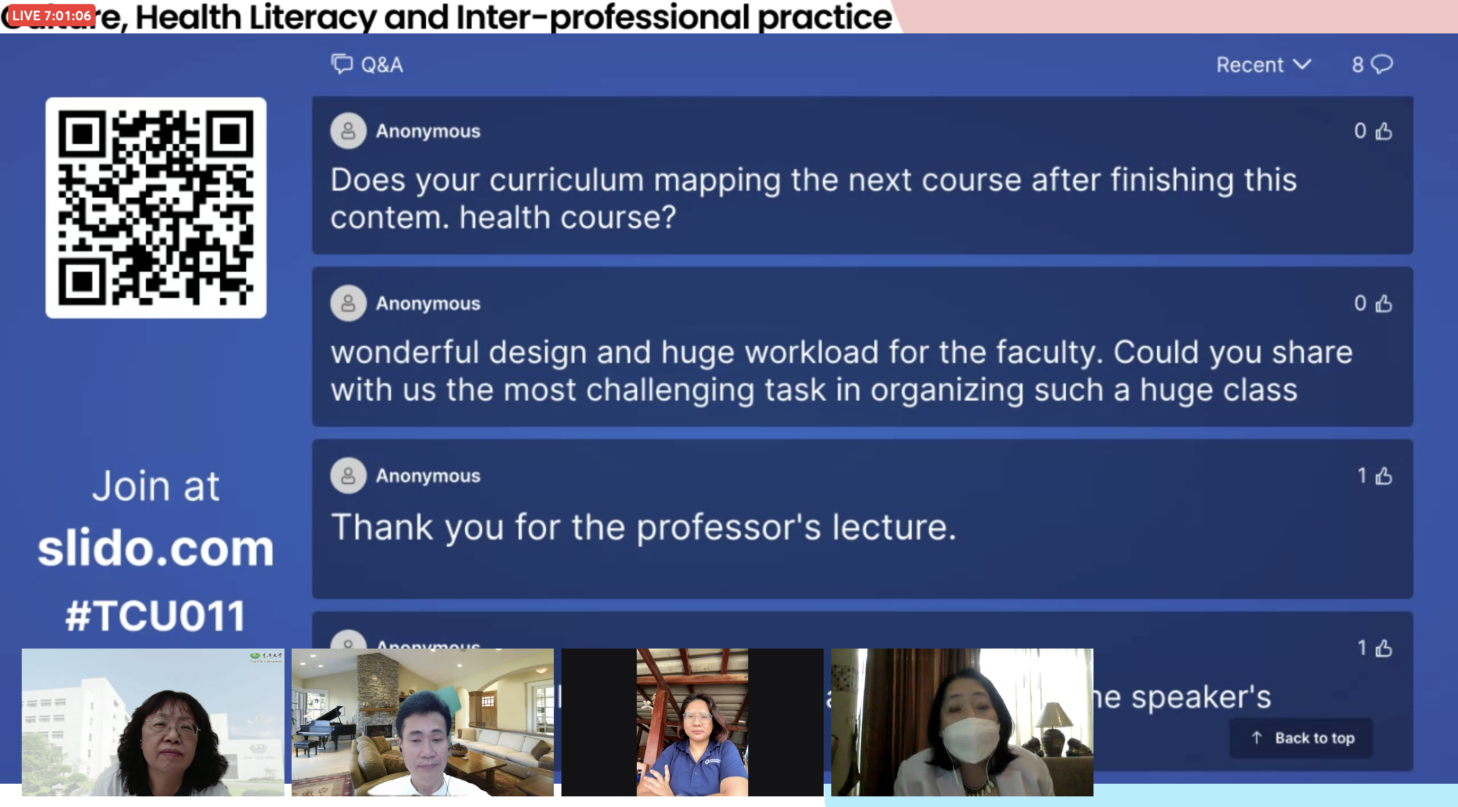 
	การบรรยายพิเศษ เรื่อง Evidence Based Practices: Nursing Education Integration and Interprofessional Approaches
